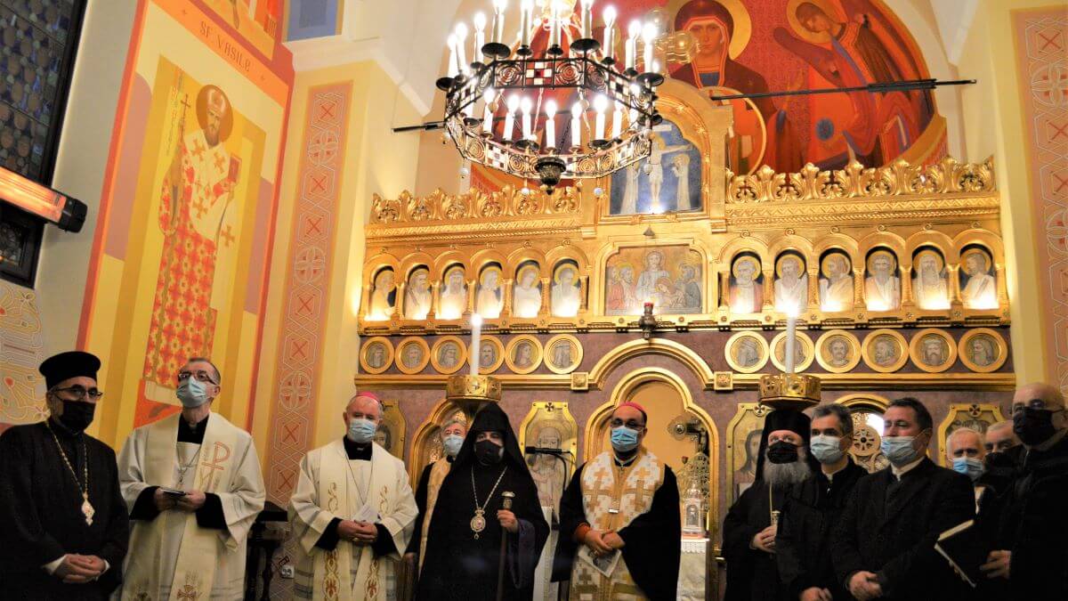 Rugăciune pentru unitatea creștinilor în Catedrala „Sfântul Vasile cel Mare” la începutul lui 2022